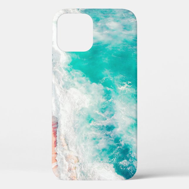 Funda De Case-Mate Para iPhone Vista aérea de las olas del océano (Reverso )