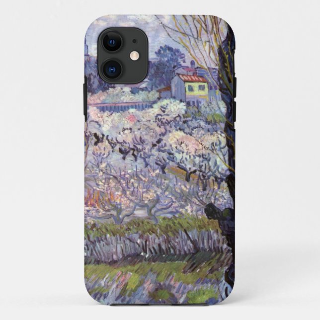 Funda De Case-Mate Para iPhone Vista de Arlés Jardín Florido de Van Gogh (Reverso)