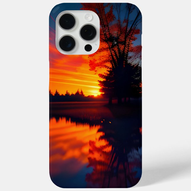 Funda De Case-Mate Para iPhone Vista de atardecer dos (Reverso )