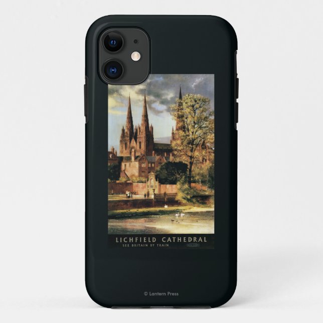 Funda De Case-Mate Para iPhone Vista de la catedral de Lichfield (Reverso)