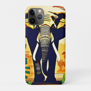 Funda Para iPhone 11 Pro Vista de la jungla del retrato del elefante