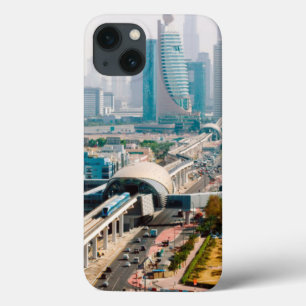Funda Para iPhone 13 Vista de la línea de metro de la ciudad y rascaci