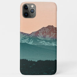 Funda Para iPhone 11 Pro Max Vista de la montaña del atardecer gris // Cielos N