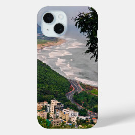 Funda Para iPhone 15 Vista de la playa de Vizag desde kailasgiri