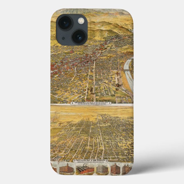 Funda De Case-Mate Para iPhone Vista De Los Ángeles, 1894 (Reverso)