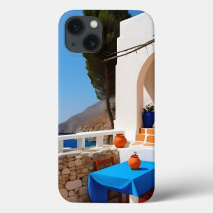 Funda Para iPhone 13 Vista de Terraza Mediterránea