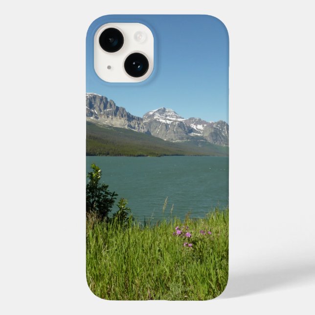 Funda De Case-Mate Para iPhone Vista del lago Swiftcurrent en el Parque Nacional  (Reverso )