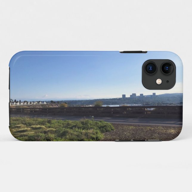 Funda De Case-Mate Para iPhone Vista desde Castaways Park, Newport Beach, CA (Reverso (horizontal))