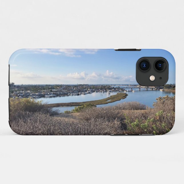 Funda De Case-Mate Para iPhone Vista desde Castaways Park, Newport Beach, CA (Reverso (horizontal))