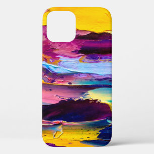 Funda Para iPhone 12 Vista más cercana de una pintura al óleo de la pal