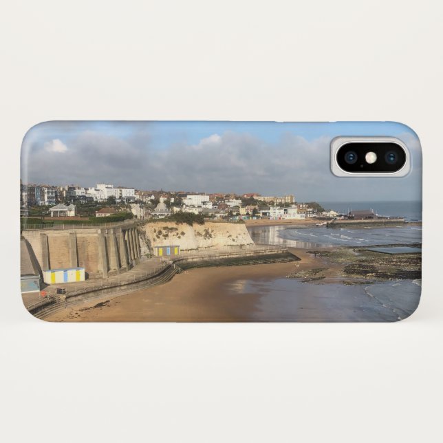 Funda De Case-Mate Para iPhone Vista panorámica de las playas de Broadstairs. (Reverso (horizontal))