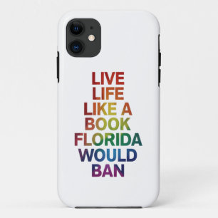 Funda Para iPhone 11 Vive como el libro que Florida prohibiría regalo d