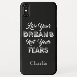 Funda Para iPhone XS Max Vive su nombre de encargo de los sueños y colorea
