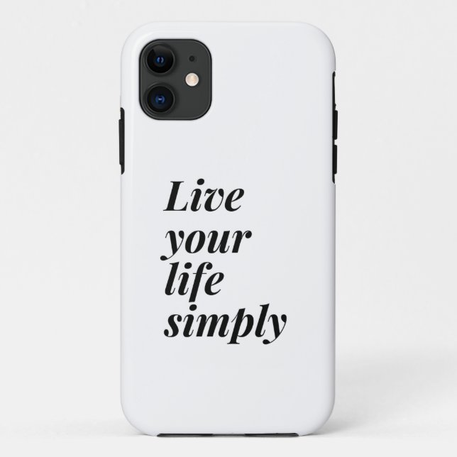 Funda De Case-Mate Para iPhone Vive tu vida simplemente (Reverso)