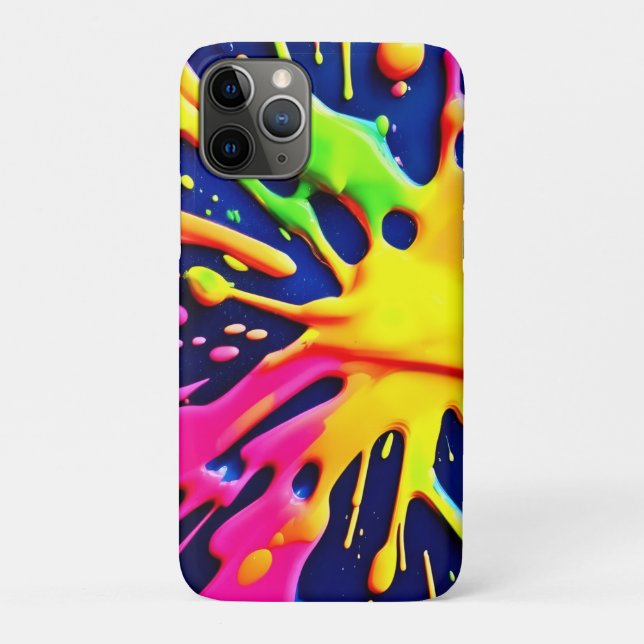 Funda De Case-Mate Para iPhone Vivid Neon Splash (Reverso)