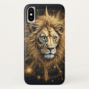Funda Para iPhone X Vívido León en Galaxia Estelar Cósmica