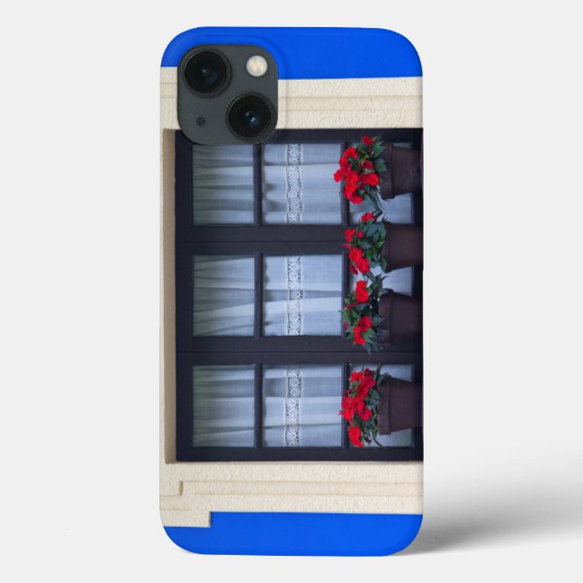 Funda De Case-Mate Para iPhone Viviendas residenciales con flores en ventanas (Reverso)