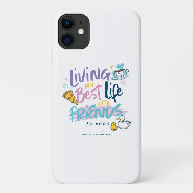 Funda De Case-Mate Para iPhone Viviendo mi mejor vida con amigos™ (Reverso)