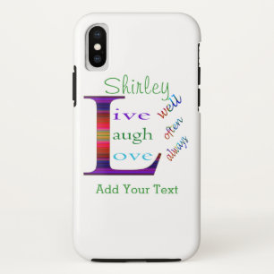 Funda Para iPhone X Vivir bien, reír a menudo, amar siempre por Saylor