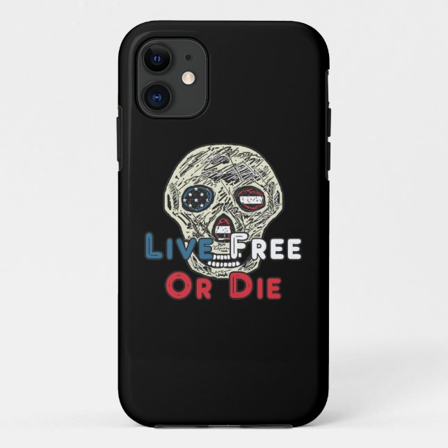 Funda De Case-Mate Para iPhone Vivir Libre O Morir (Reverso)