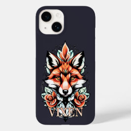 Funda Para iPhone 14 De Case-Mate Vixen con rosas diseño HOT negrita