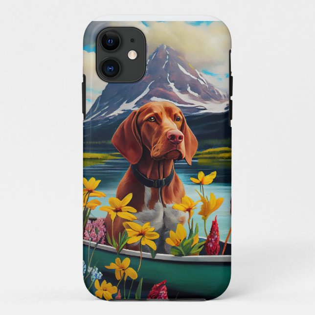 Funda De Case-Mate Para iPhone Vizsla en un remo: Una aventura escénica (Reverso)