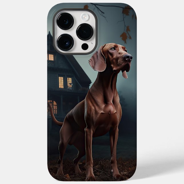 Funda De Case-Mate Para iPhone Vizsla Halloween Scary (Reverso )