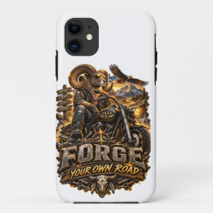 Funda Para iPhone 11 VLLC Forge Your Own Road Motorcycle Biker Skeleton