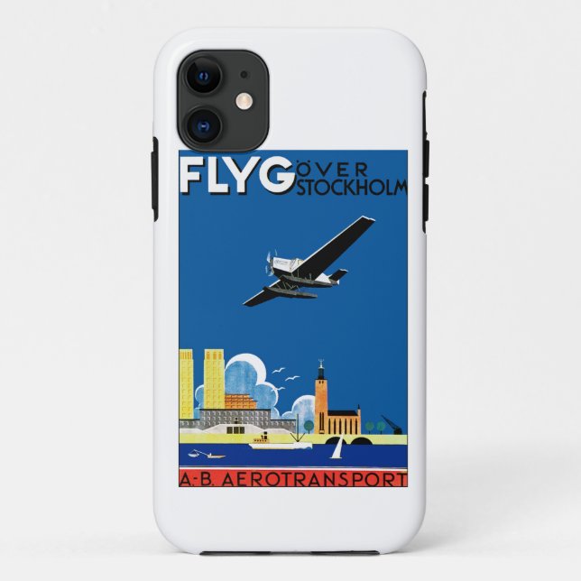 Funda De Case-Mate Para iPhone Volando por Estocolmo (Reverso)