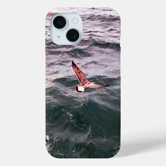FUNDA DE Case-Mate PARA iPhone VOLANDO SEAGULL SOBRE LAS OLAS (Reverso )