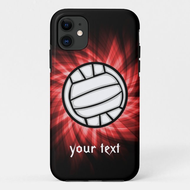 Funda De Case-Mate Para iPhone Voleibol; Rojo (Reverso)