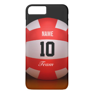 Funda Para iPhone 8 Plus/7 Plus Voleibol rojo de encargo