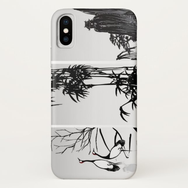 Funda De Case-Mate Para iPhone Voluta oriental vertical (Reverso)