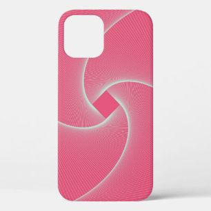 Funda Para iPhone 12 vorágine cuadrado delineado en rosa terciopelo