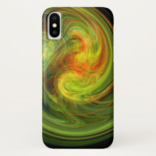 Funda Para iPhone X VORTEX LUMINOSO, amarillo vibrante