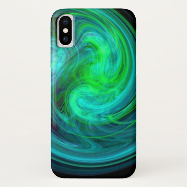Funda De Case-Mate Para iPhone VORTEX LUMINOSO, azul vibrante (Reverso)