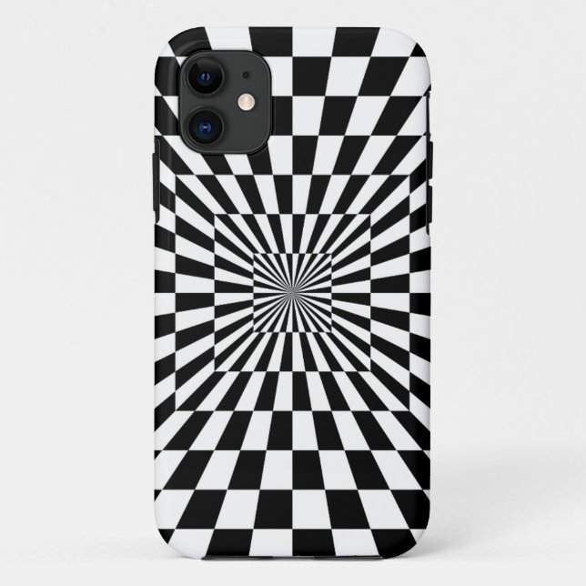 Funda De Case-Mate Para iPhone Vórtex negro y blanco controlado | Personalizado (Reverso)