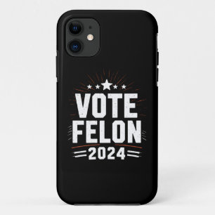 Funda Para iPhone 11 Vota Felón Trump 2024 Voto de Elección Divertida