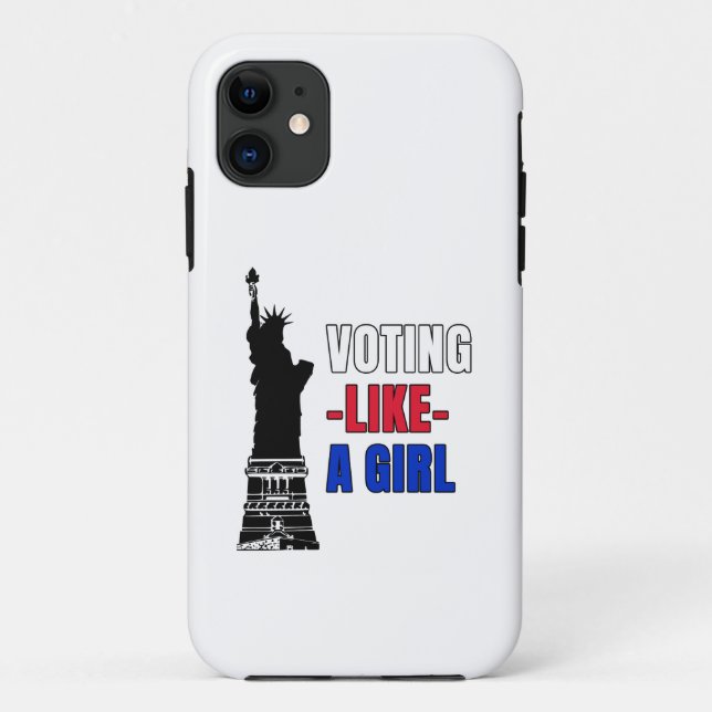 Funda De Case-Mate Para iPhone Votar como un Chica (Reverso)