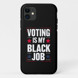 Funda Para iPhone 11 Votar Divertido Es Mi Vintage De Trabajo Negro
