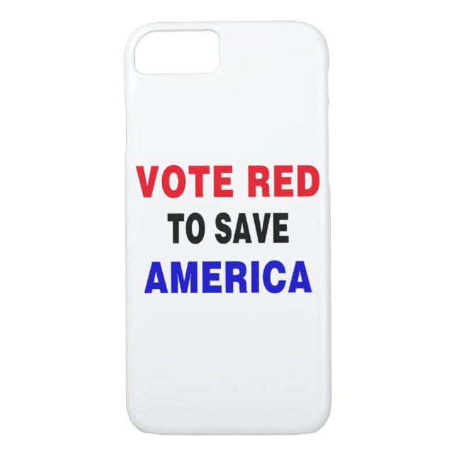 Funda De Case-Mate Para iPhone Votar en rojo para salvar a Estados Unidos (Reverso)