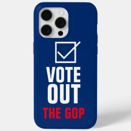 Funda Para iPhone 15 Pro Max Votar fuera el GOP Blue Checkmark
