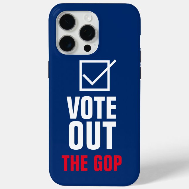 Funda De Case-Mate Para iPhone Votar fuera el GOP Blue Checkmark (Reverso )