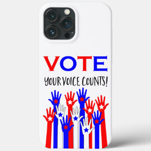 Funda Para iPhone 13 Pro Max ¡Votar! ¡Tu voz cuenta! Estrellas patrióticas
