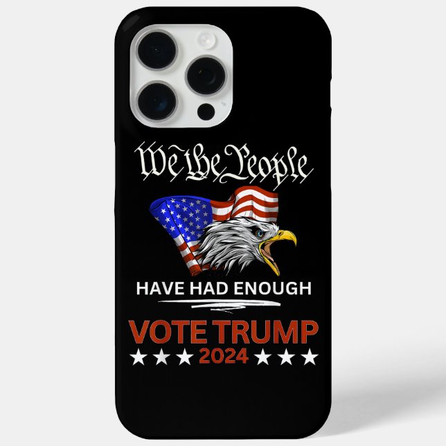 Funda De Case-Mate Para iPhone VOTO pro republicano TRUMP 2024 Nosotros los puebl (Reverso )