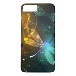 Funda Para iPhone 8 Plus/7 Plus Vuelo de libélula luminosa verde
