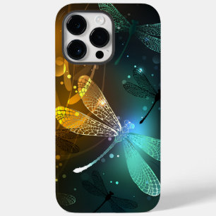 Funda Para iPhone 14 Pro Max De Case-Mate Vuelo de libélula luminosa verde