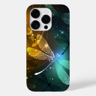 Funda Para iPhone 14 Pro De Case-Mate Vuelo de libélula luminosa verde