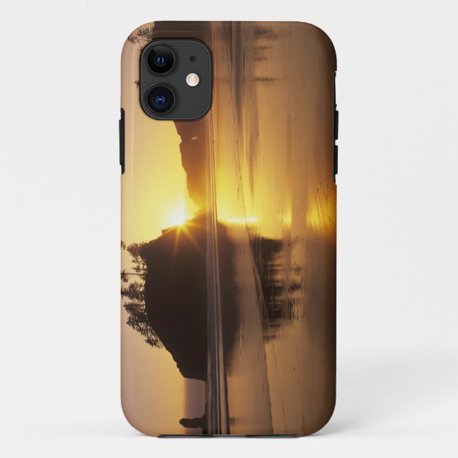 Funda De Case-Mate Para iPhone WA, Olympic NP, Second Beach al atardecer (Reverso)