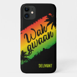 Funda Para iPhone 11 Wah Gwaan Rasta Jamaiquina Patois Black